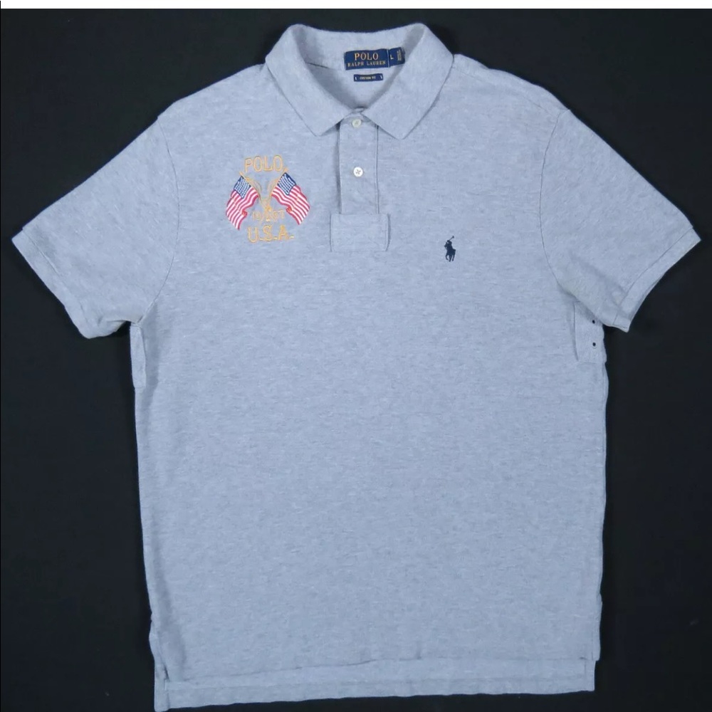 Polo Ralph Lauren USA Flag Custom Pony S/S Shirt